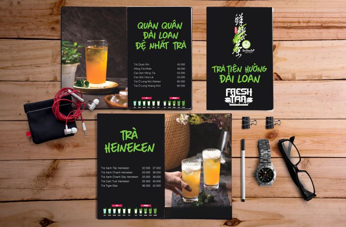 Mẫu thiết kế menu trà sữa độc